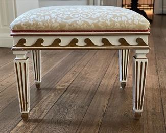 Modi Antiques Upholstered Bench. Measures 20" W x 26" D x 22" H. Photo 1 of 2.