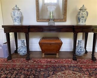 Melrose House Reproduction Sideboard with Barley Twist Legs and Ball & Claw Feet . Measures 96" W x 25" W x 36" H. Photo 1 of 2.