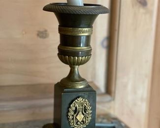 Pair of 19th Century French Bronze and Gilt Urns. Circa 1830.