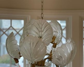 Art Deco Chandelier - 8 sockets. Measures approximately 22" W x 20" H.