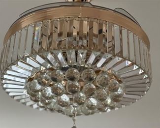 Crystal Chandelier. Measures approximately 20" D x 24" H. Photo 2 of 2.