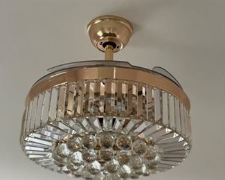 Crystal Chandelier. Measures approximately 20" D x 24" H. Photo 1 of 2.