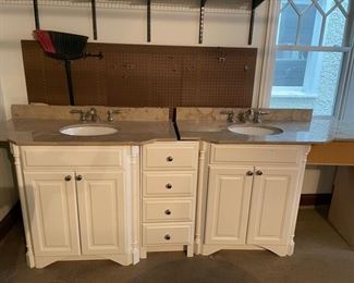 Double Vanity. Measures 105" W x 3' H. Photo 1 of 3.