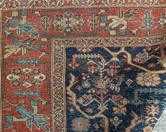 Antique Persian rug, Bidjer. Circa 1900-1910. Measures 5' 9" x 10' 5". Photo 3 of 4.