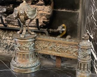 Pair of 18th Century Louis XVI Chenets. Circa 1780. Photo 1 of 2.
