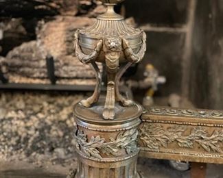 Pair of 18th Century Louis XVI Chenets. Circa 1780. Photo 2 of 2.