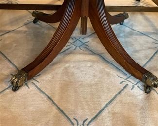 Holly Hunt English Reproduction Dining Table. Seats up to 14. Measures 52" W x 29" H x 176" L . Has two 24" leaves and one 42" leaf. Photo 3 of 3.