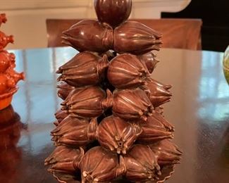 Porcelain Topiary. Measures 9" H.