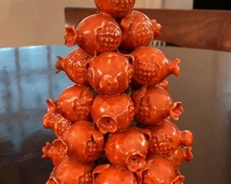 Porcelain Topiary. Measures 9" H. Photo 1 of 2.