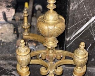 Pair of Richard Norton American Bronze Andirons.