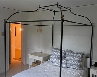 Neirmann Weeks Steel Campaign Full Size Bed. Photo 1 of 2.