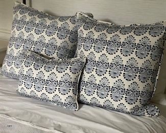 Neiman Weeks "Shoofly" Down-Filled Accent Pillows.