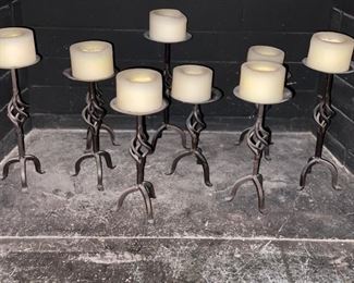 Wrought Iron Candleholders.