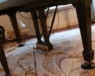 1926 Steinway & Sons Ebony Satin Gloss Finish Model M Baby Grand Piano with PlayerDisc System. Refurbished by Kurt Saphir. Formal Resale Appraisal, Available Upon Request, Performed by Piano Technician: Dornfeld Piano Tuning. Photo 11 of 12.