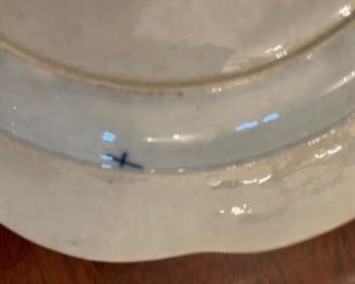 Set of 6 Flow Blue Chinese Plates. Each measures 6"D. Photo 3 of 3.