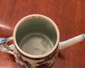 Asian Flow Blue Tea Pot. Measures 7"H. Photo 2 of 4.