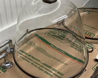 Formations Glass Bell Jar Lantern. Measures 38.5"H x 17.5"D. Two available. Photo 1 of 2.