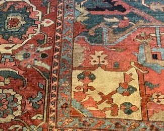 Antique Sarapi (1900s). Measures 11' x 15'. Photo 1 of 3.