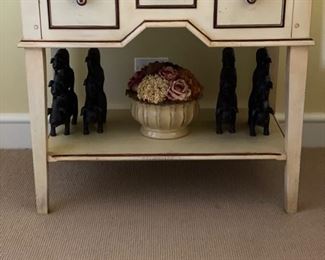 Side Table. Measures 30" W x 18" D x 28" H.