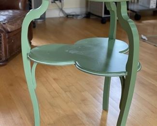 Cloverleaf Side Table. Measures 34" H x 24" W.