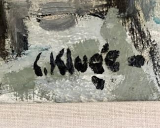 "La Ferme Blanche," Constantin Kluge (1912 - 2003). Oil on canvas. Measures 36" x 24". Circa 1965. Photo 3 of 4.