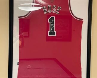 Framed Derrick Rose Jersey. Photo 1 of 2.