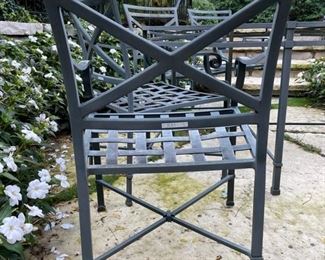 Brown Jordan 48" D Aluminum Table and Chair Set. Photo 2 of 3.