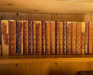 Sample of leather-bound books.