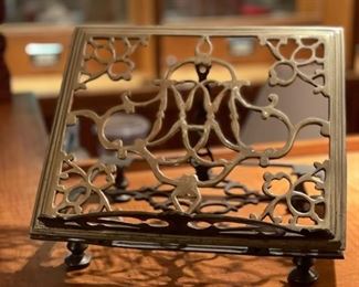 Brass Tabletop Cookbook/Music Stand.