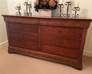 Six-Drawer Bureau. Measures 68"W x 22" D x 36" H.