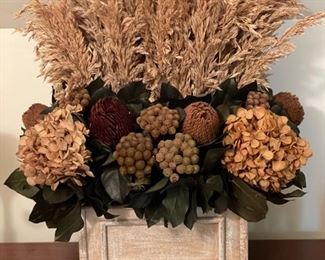 Faux Greenery in Decorative Box.