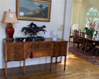 Antique  banded inlaid Sideboard. $1800