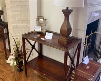 John Richards “European Crossroads” 2 tier cocktail table.  $500