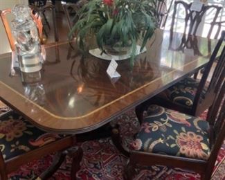 Set of 8 vintage mahogany ball & claw dining chairs, 2 armchairs 6 side chairs.        $1,200 set of 8