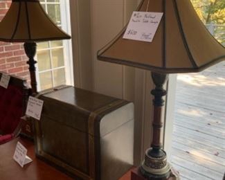 Pair Maitland Smith table lamps.      $600 pair