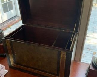 Maitland Smith leather covered hanging file box.    $250