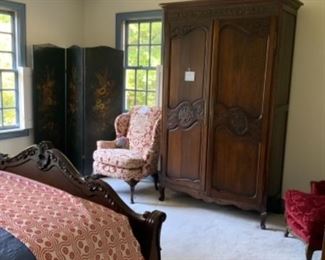 Vintage Country French Linen Cabinet.   $850