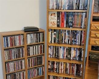 Cd's, dvd's and Disney Vhs tapes. 