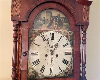 MAKER: WM FRAME LARKHALL SCOTLAND FRAME: WARRINGTON LONG CASE CLOCK 1770 