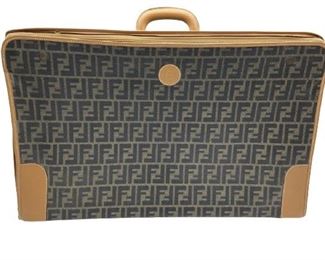 VINTAGE FENDI KHAKI ZUCCA SUITCASE TRUNK 23"