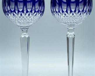WATERFORD CLAREDON COBALT CRYSTAL WINE GLASSES