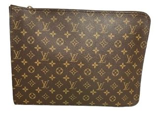VTG LOUIS VUITTON BROWN CANVAS DOCUMENT POUCH