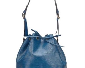 VTG LOUIS VUITTON BLUE EPI LEATHER NOE BAG