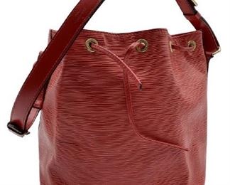 VTG LOUIS VUITTON RED EPI LEATHER NOE BAG