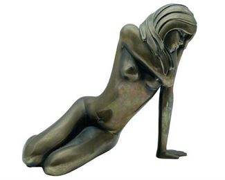 TOM BENNETT "SERENITY" BRONZE NUDE SCULPTURE 10"