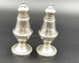 DUNCHIN CREATION STERLING SALT AND PEPPER SHAKERS