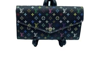 LTD. ED. LOUIS VUITTON MURAKAMI BLACK SARAH WALLET