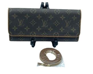 VTG LOUIS VUITTON MONOGRAM CANVAS TWIN HANDBAG