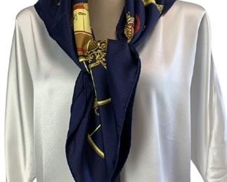 VTG HERMES PHILIPPE LEDOUX "SPRINGS" SILK SCARF