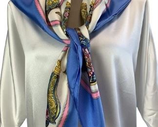 VTG HERMES C. BASCHET "LE FLACON" SILK SCARF